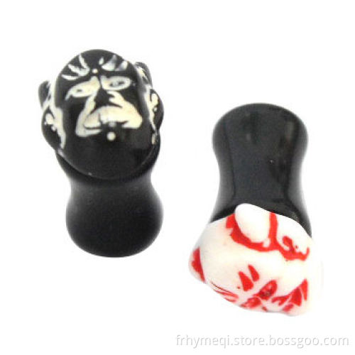 Skull plugs, made of UV, 2013 hot selling